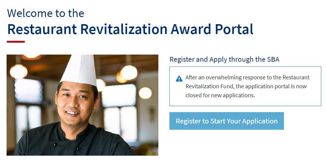Restaurant Revitalization Fund website