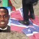 Ahmaud Arbery protest confederate flag