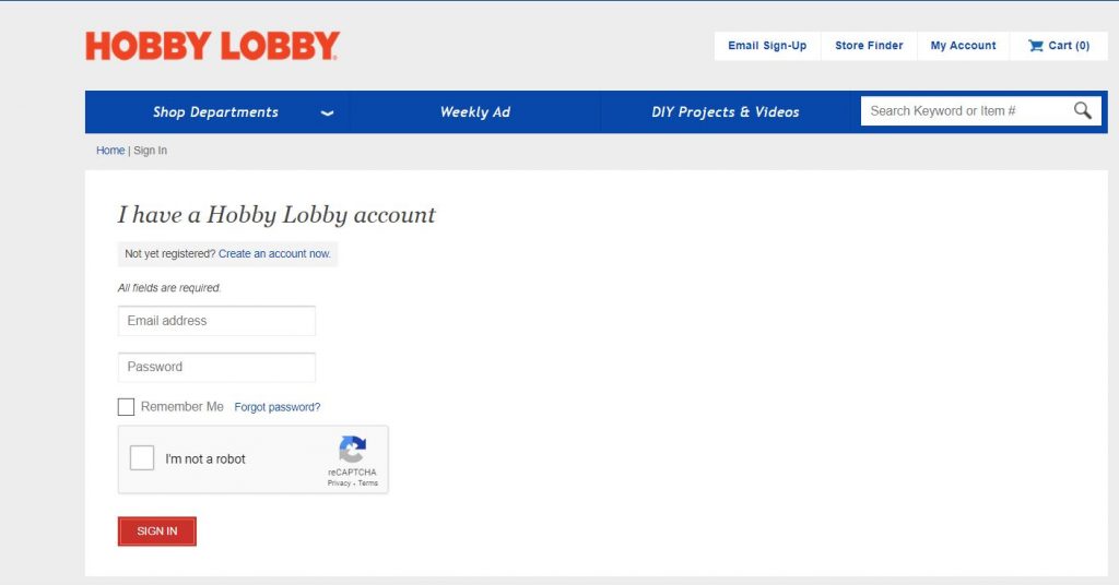 Hobby Lobby Online shopping