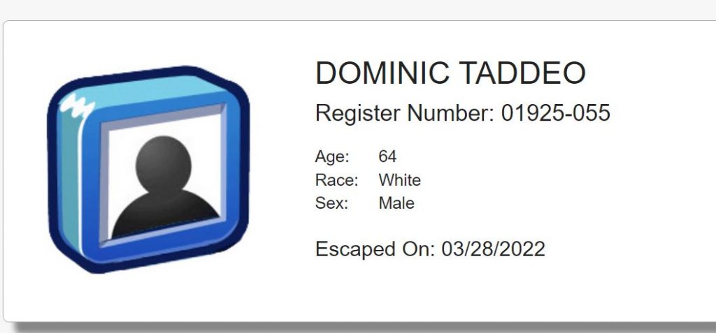 Dominic Taddeo federal bureau of prisons