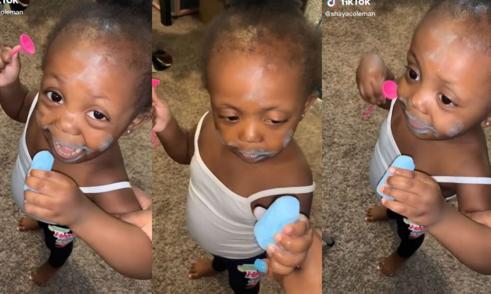 Baby Uses Chalk