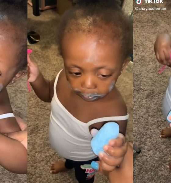 Baby Uses Chalk