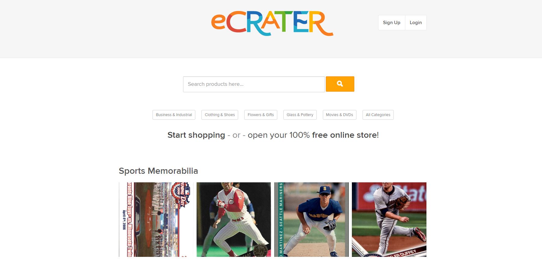 eCRATER website