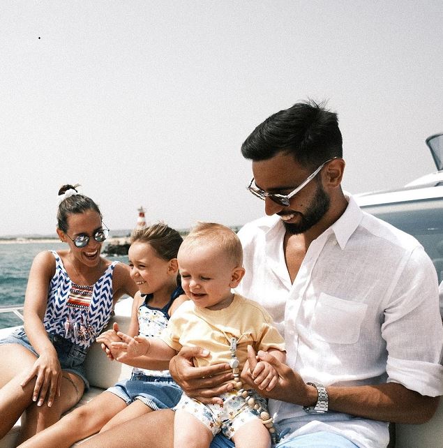Bruno Fernandes and his family
