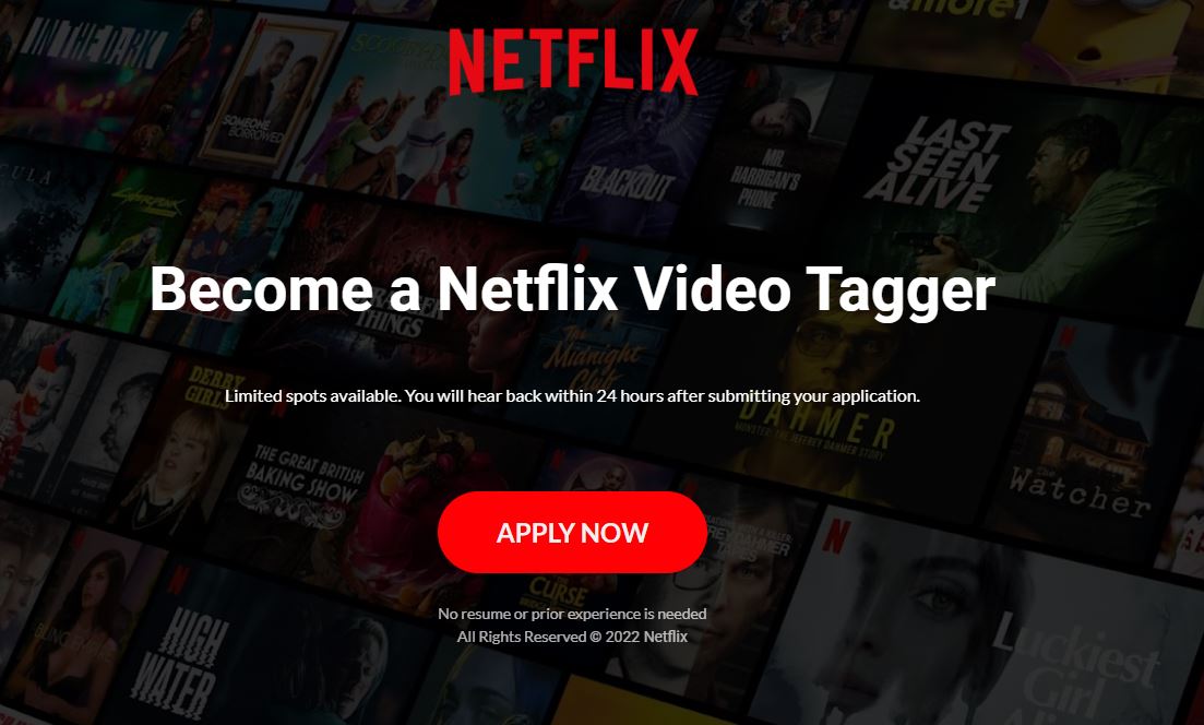 Netflix Tagger Job Tagandchill