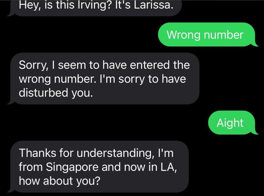 Whatsapp wrong number text scam