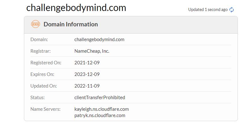Challenge body mind whois