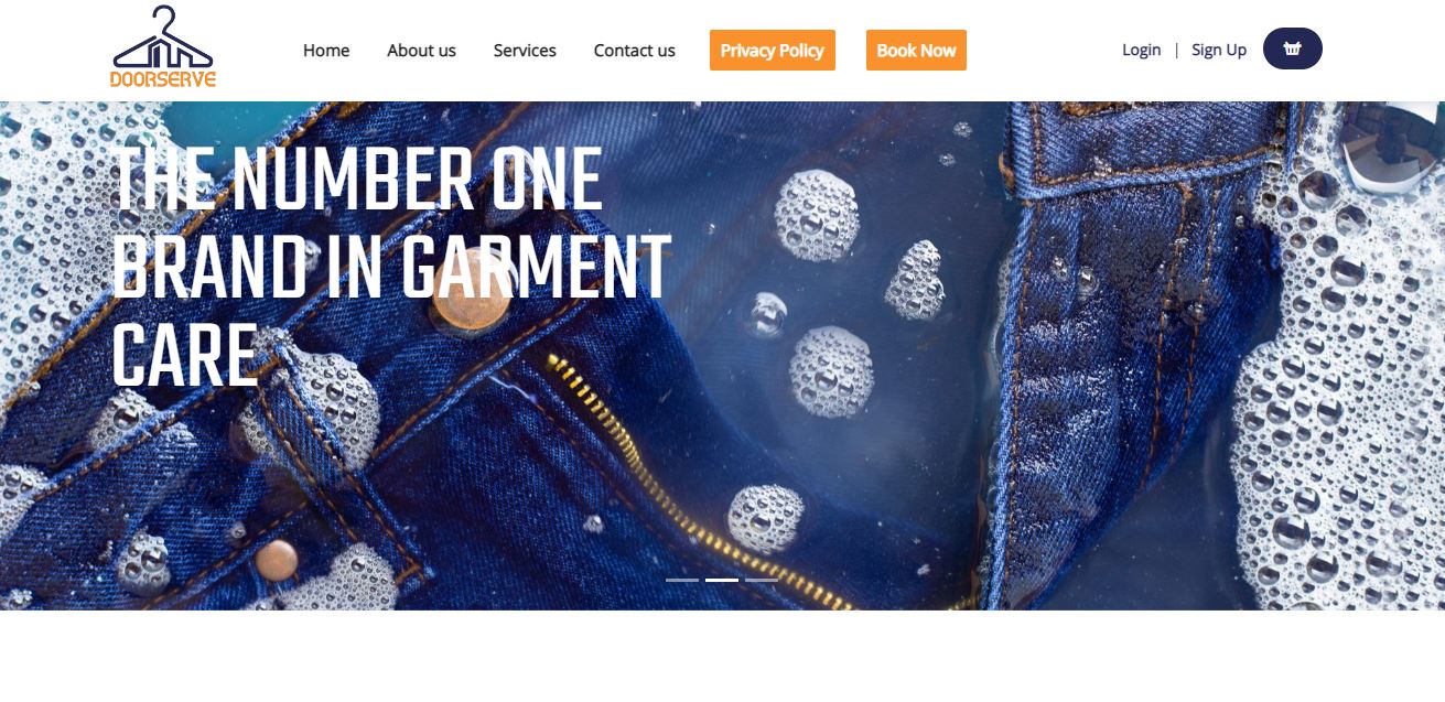 Doorserve dry cleaning website