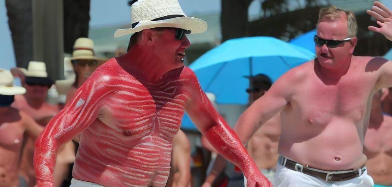 Extreme sunburn competition